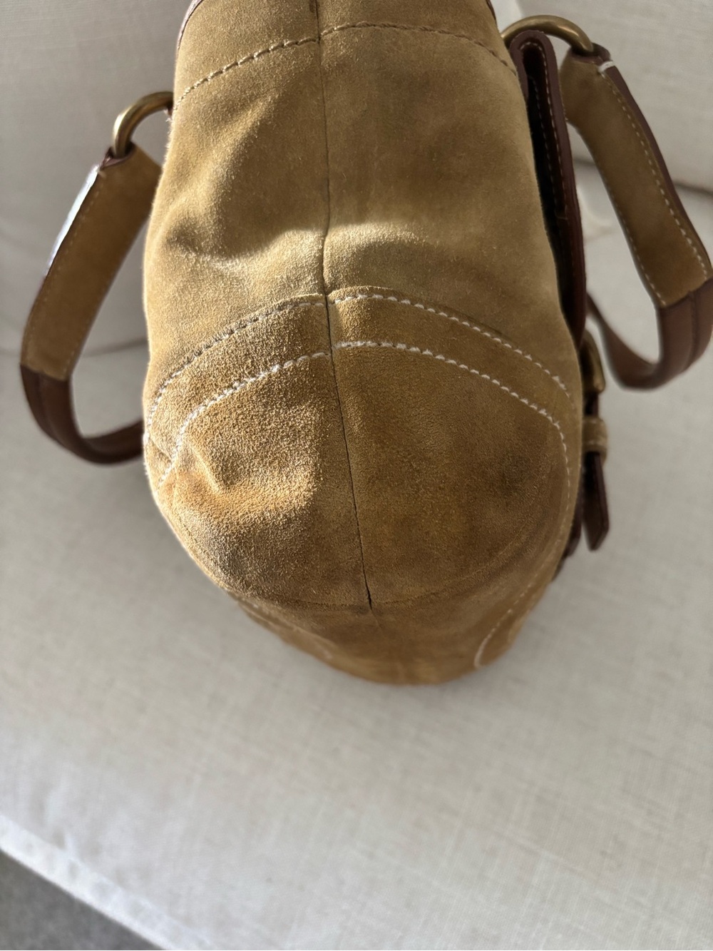 ππ¦ Vintage Coach Hampton Suede Buckle Mini Satchel - Picture 15 of 15